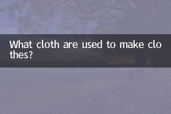Quali tessuti vengono utilizzati per realizzare i vestiti?