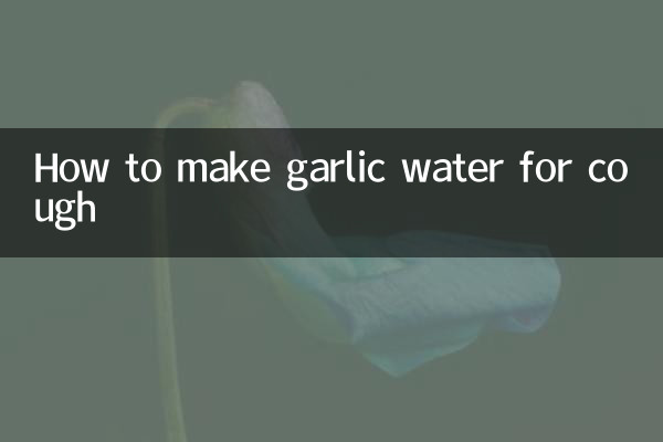 咳嗽蒜水怎麼做