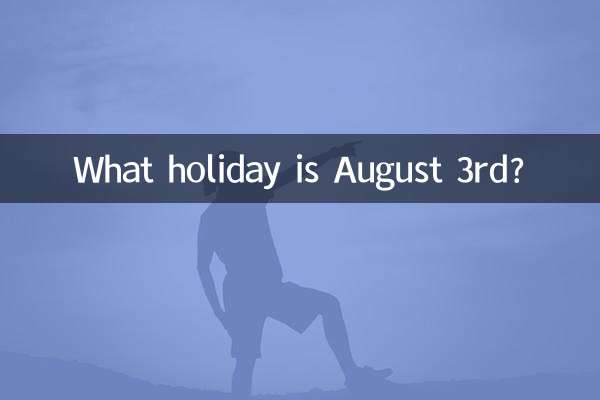What holiday is August 3rd?