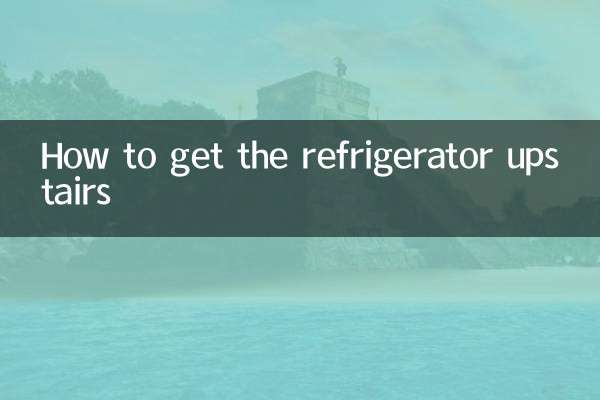 냉장고를 위층으로 옮기는 방법