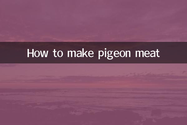 طرز تهیه گوشت کبوتر