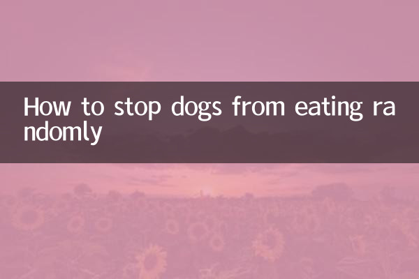 كيفية منع الكلاب من الأكل بشكل عشوائي