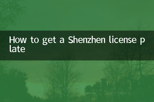 كيفية الحصول على لوحة ترخيص شنتشن