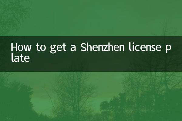 How to get a Shenzhen license plate