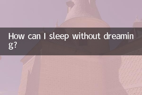 Come posso dormire senza sognare?