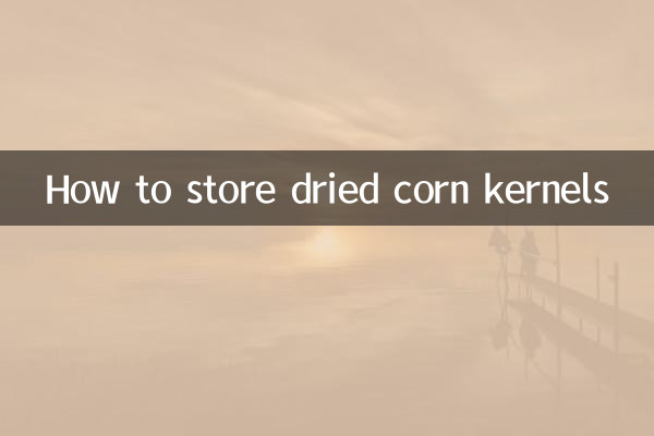 So lagern Sie getrocknete Maiskörner