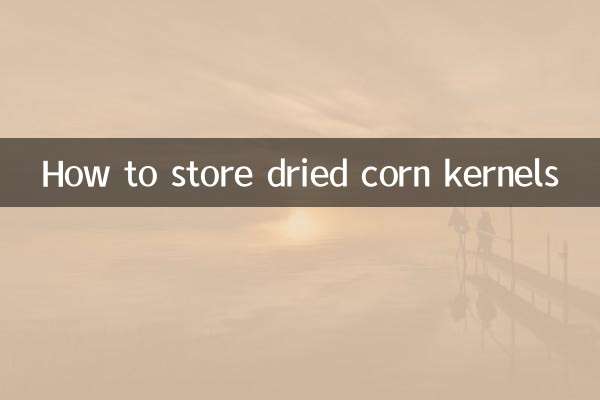 Come conservare i chicchi di mais essiccati