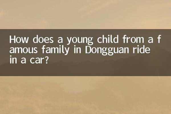 डोंगगुआन के एक प्रसिद्ध परिवार का छोटा बच्चा कार में कैसे चलता है?