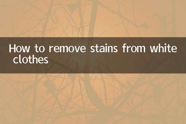 How to remove stains from white clothes