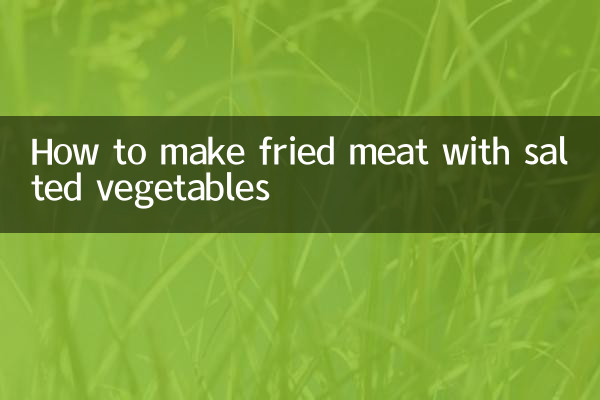 Come preparare la carne fritta con verdure sotto sale