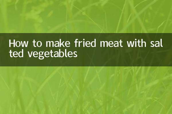 Come preparare la carne fritta con verdure sotto sale