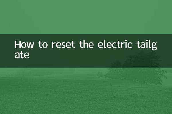 Comment réinitialiser le hayon électrique