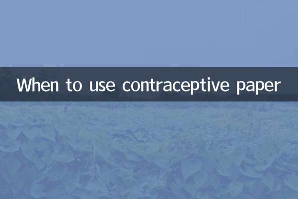 When to use contraceptive paper