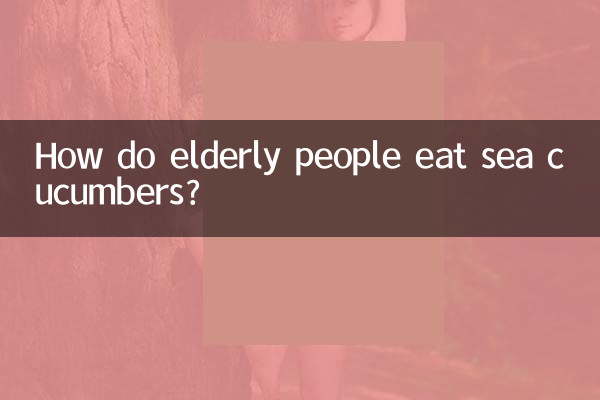 Come mangiano i cetrioli di mare gli anziani?