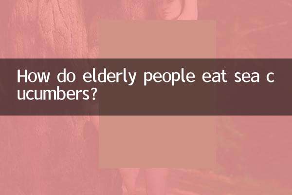 Come mangiano i cetrioli di mare gli anziani?