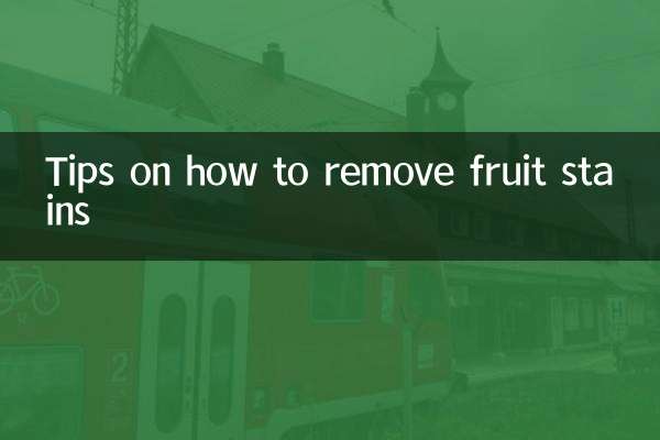 Tips on how to remove fruit stains