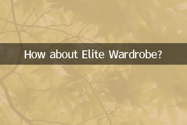 एलीट वॉर्डरोब के बारे में क्या ख्याल है?