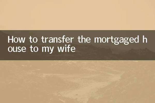 How to transfer the mortgaged house to my wife