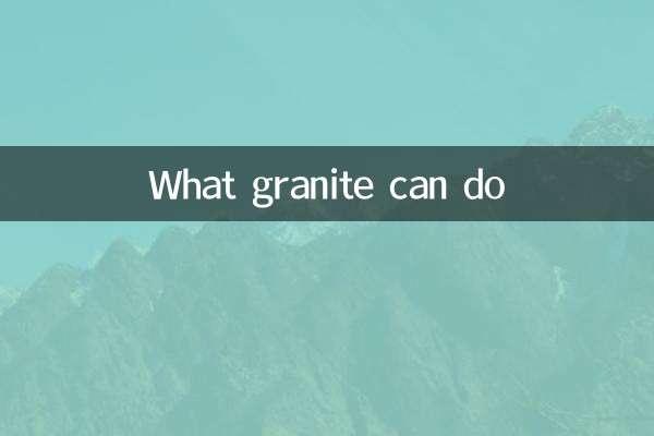 O que o granito pode fazer