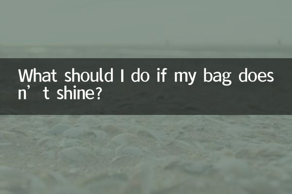 ماذا علي أن أفعل إذا لم تتألق حقيبتي؟