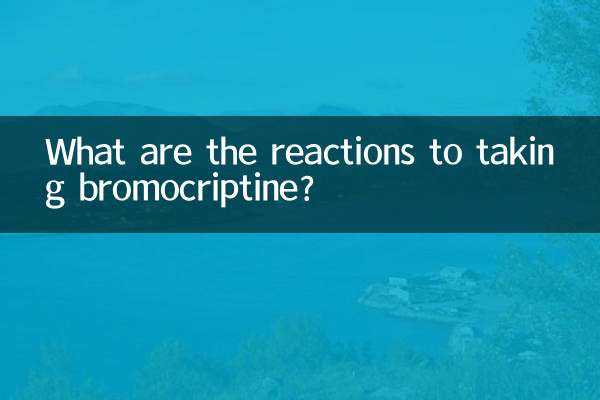 ¿Cuáles son las reacciones al tomar bromocriptina?