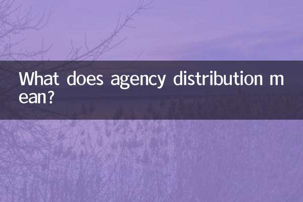 এজেন্সি বিতরণ মানে কি?