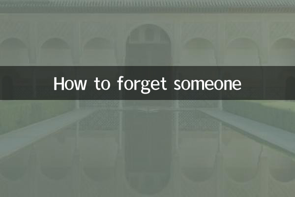 How to forget someone