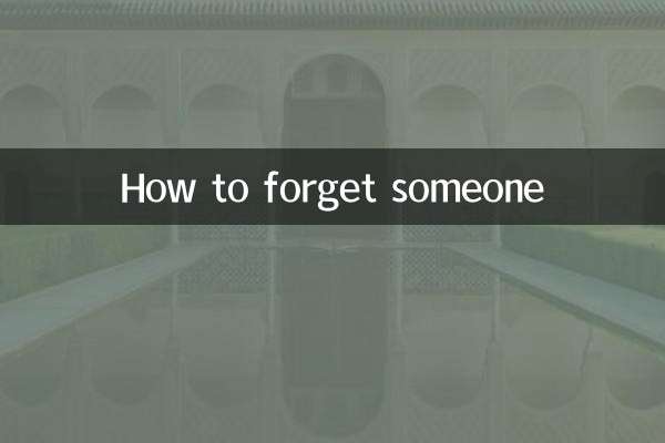 How to forget someone