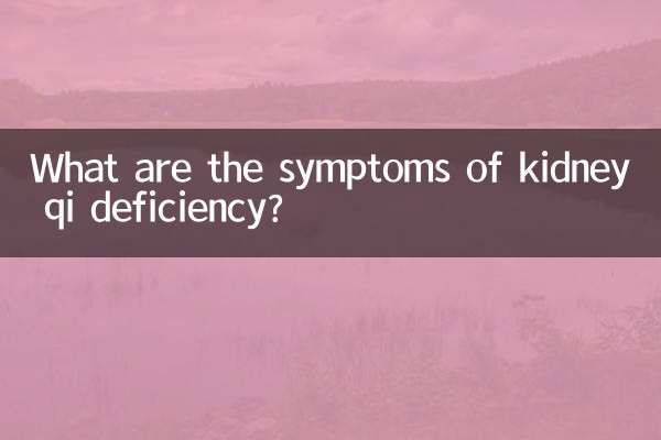 肾气虚什么症状