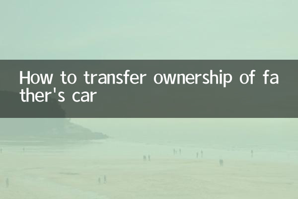 父親的車子怎麼過戶