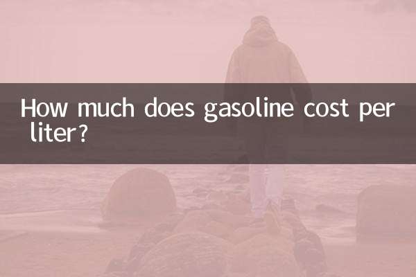How much does gasoline cost per liter?