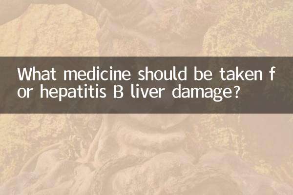 B형 간염 간 손상에는 어떤 약을 복용해야 합니까?