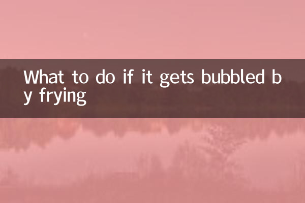 Qué hacer si se burbujea al freír
