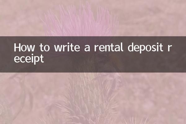 How to write a rental deposit receipt
