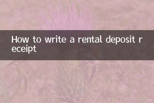 How to write a rental deposit receipt