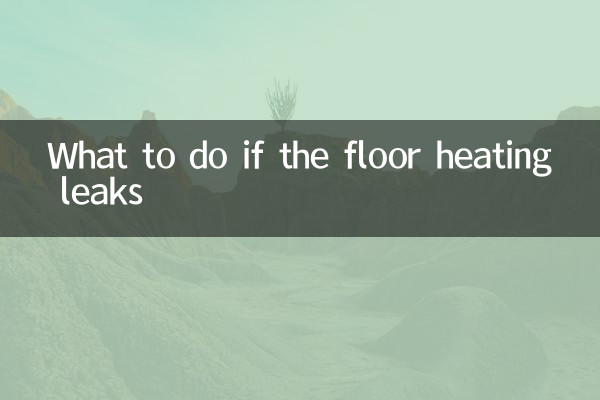 床暖房から水漏れした場合の対処法