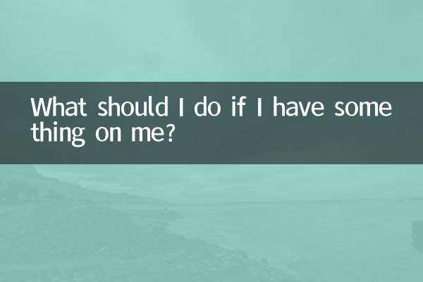 Que dois-je faire si j'ai quelque chose sur moi ?