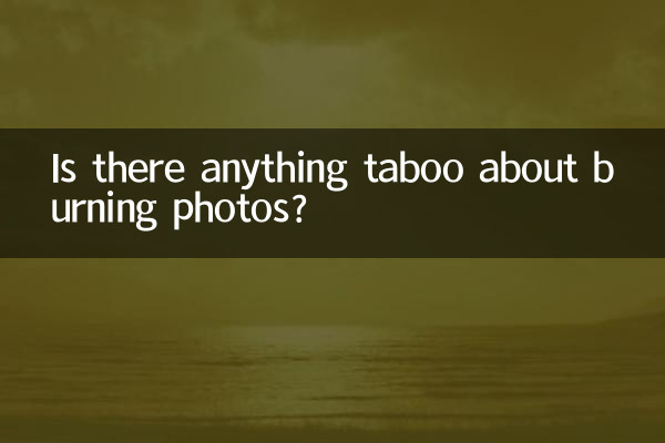 Is there anything taboo about burning photos?