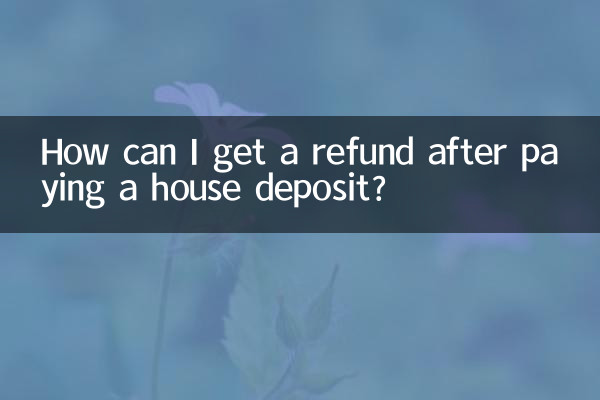 How can I get a refund after paying a house deposit?
