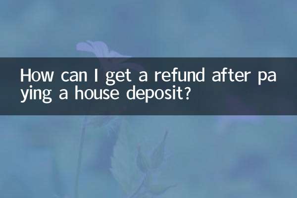 How can I get a refund after paying a house deposit?