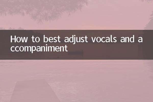 Como ajustar melhor os vocais e o acompanhamento