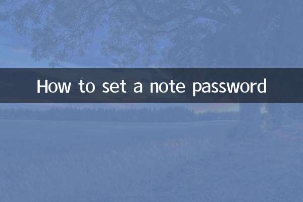 नोट पासवर्ड कैसे सेट करें