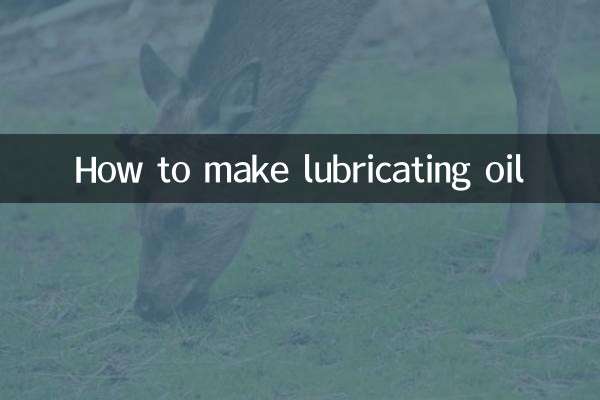 Como fazer óleo lubrificante