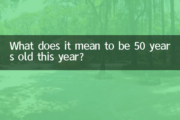 এই বছর 50 বছর বয়সী হওয়ার মানে কি?