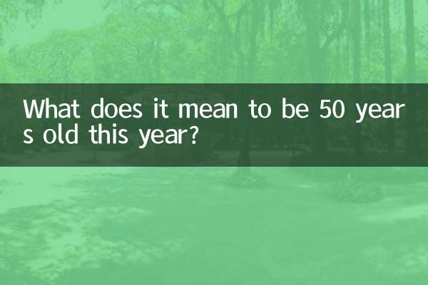 এই বছর 50 বছর বয়সী হওয়ার মানে কি?