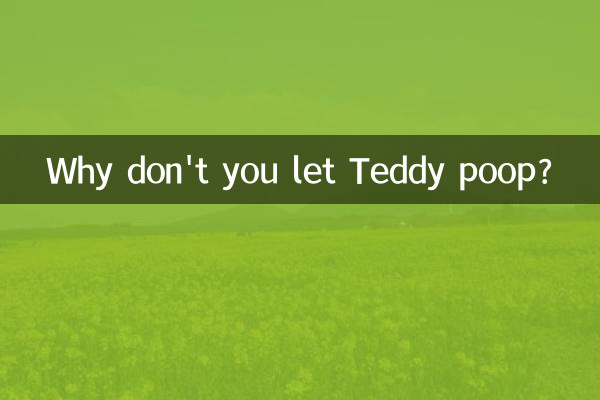 ¿Por qué no dejas que Teddy haga caca?