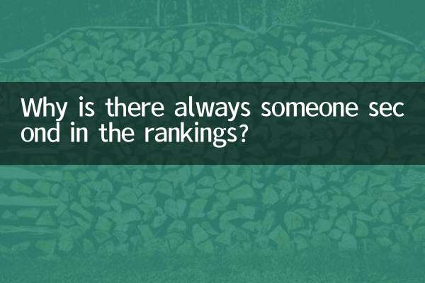 なぜいつもランキングに2位の人がいるのですか？