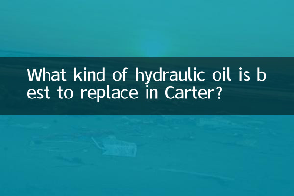 Que tipo de óleo hidráulico é melhor para substituir no Carter?