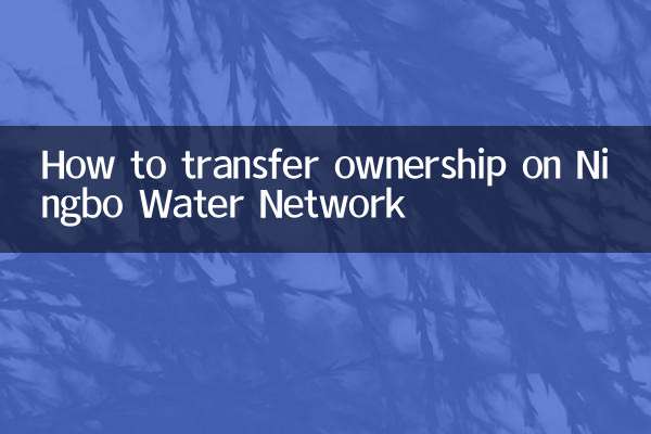 निंगबो वॉटर नेटवर्क पर स्वामित्व कैसे स्थानांतरित करें