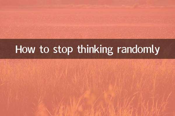 怎么样才能不胡思乱想